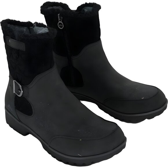 JBU Glasgow Water-Resistant Nubuck Ankle Boots Black Women's US 7M - Picture 4 of 6